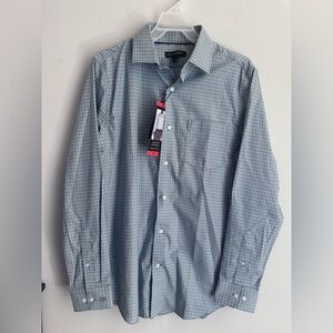 Banana Republic Men's Blue Checkered Shirt Size Medium